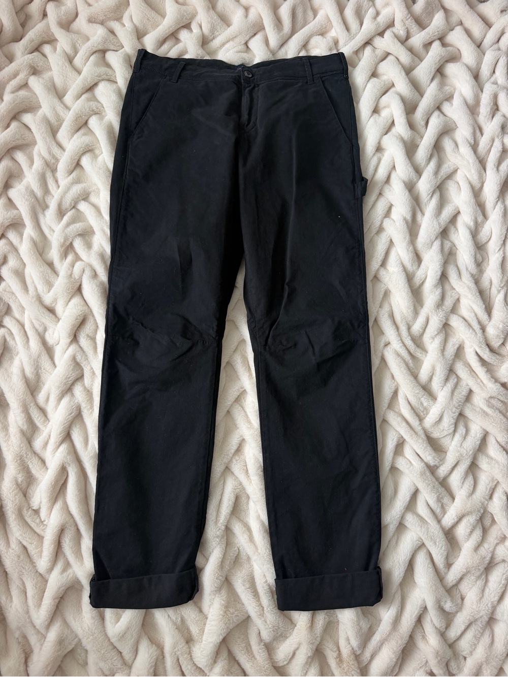 Women’s Black Straight-Leg Chinos